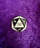"Roll for Initative" MINI D20 3D pin