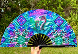 “Storm Siege" 13.25'' Bamboo Folding Hand Fan