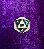"Roll for Initative" MINI D20 3D pin