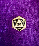 "Roll for Initative" MINI D20 3D pin