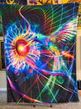 "Consciousness Collector / Galactic Bloom" Queen Size Double Sided Microfiber Blanket