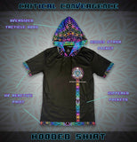 Critical Convergence Hooded T Shirt with pockets