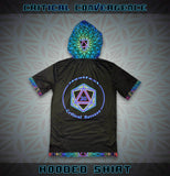 Critical Convergence Hooded T Shirt with pockets