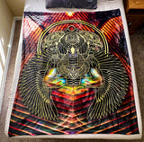 "Horus - The Falcon God" Microfiber Art Blanket - Full