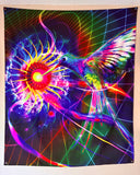 Galactic Bloom 50x60" UV Reactive Tapestry