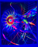 Galactic Bloom 50x60" UV Reactive Tapestry