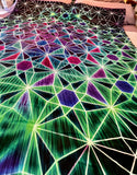 "Geoshatter / Through the Veil of Reality" Double Sided Microfiber Blanket - Queen