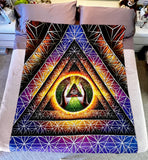 "Innervision / Mind on Fire" Double Sided Microfiber Blanket - Queen