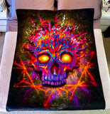 "Innervision / Mind on Fire" Double Sided Microfiber Blanket - Queen