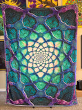 "Simulation Web / Guardian of the Multiverse" Queen Size Double Sided Microfiber Blanket