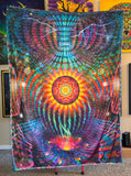 "Toroidal Energy / Through the Veil of Reality" Queen Size Double Sided Microfiber Blanket