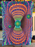 "Toroidal Energy / Through the Veil of Reality" Queen Size Double Sided Microfiber Blanket