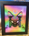 "Bastet - Goddess of the Moon" - Rainbow Holographic Lenticular Print