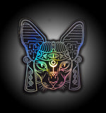 "Bastet - Goddess of the Moon" - Holographic Vinyl Decal