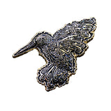 "Melty Bird" 3D Gold Metal + Black Glitter Variant Hat Pin